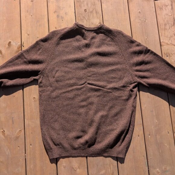 Vintage 70s The Bay by Alan Paine Lambswool V Neck Sweater Size 42 - Picture 5 of 5